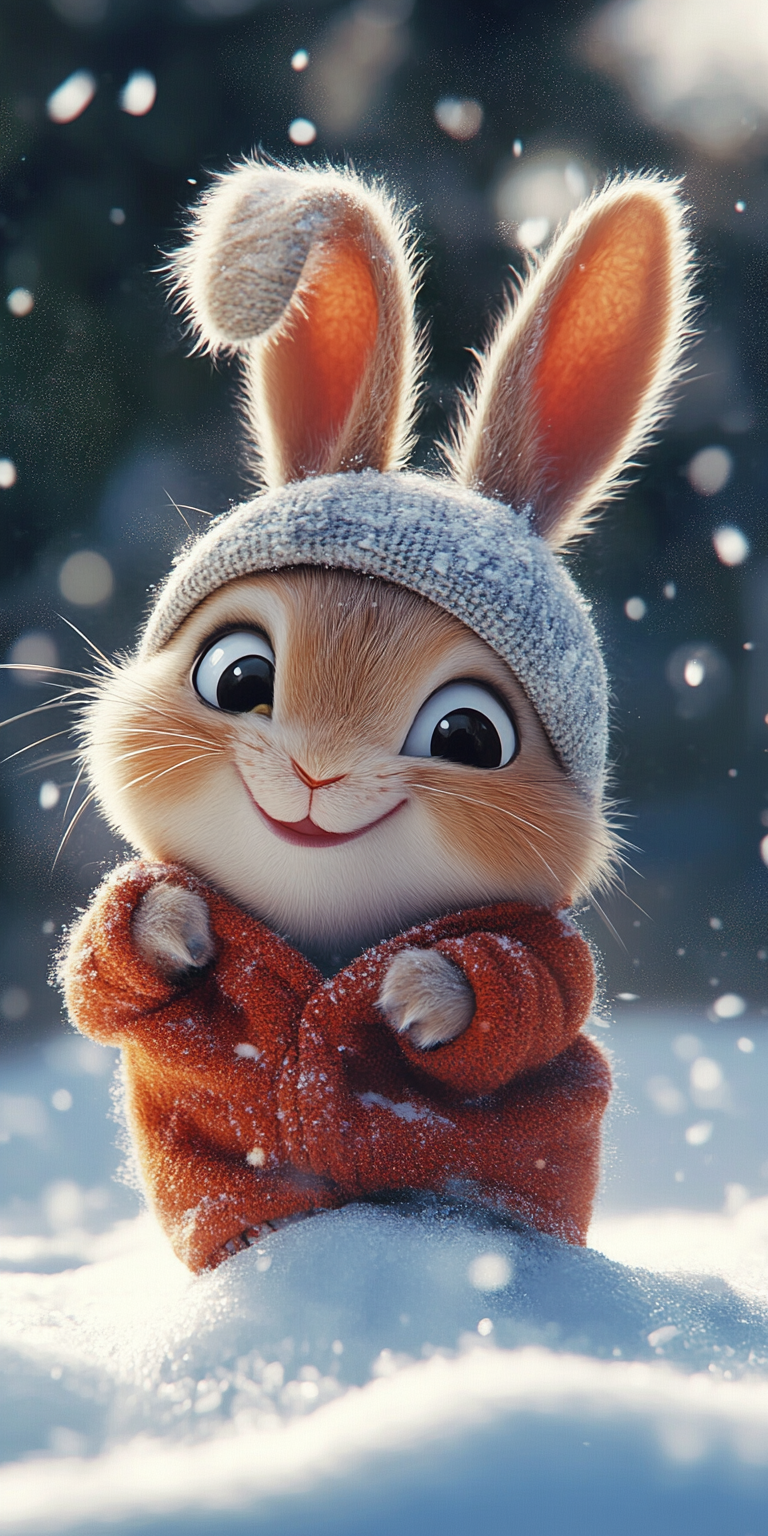 Conejo nieve infantil
