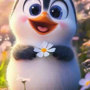 pinguino risueño infantil