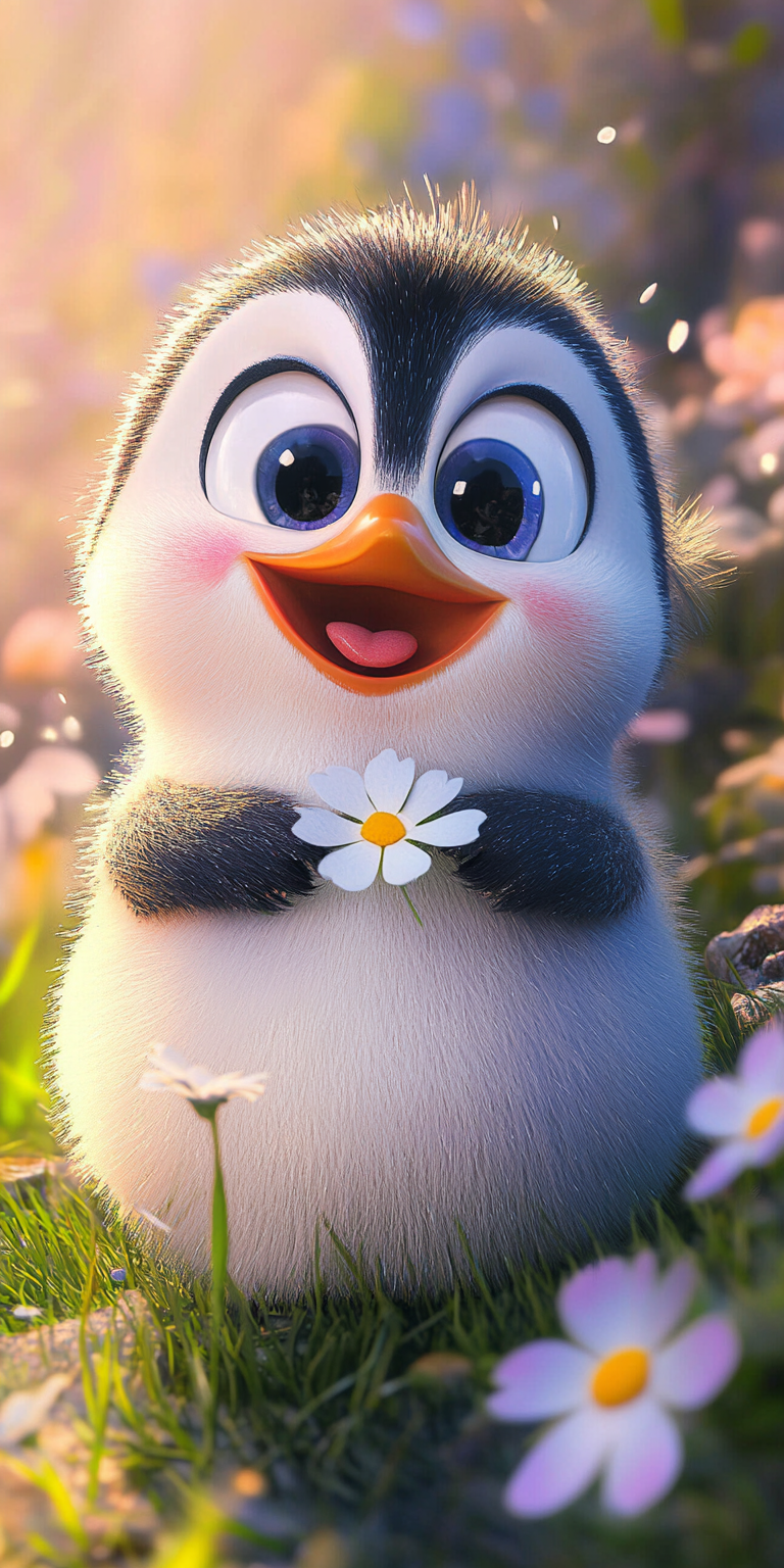 pinguino risueño infantil