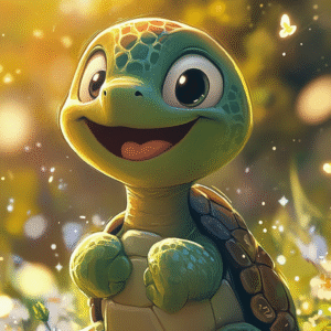 Tortuga sonriente infantil